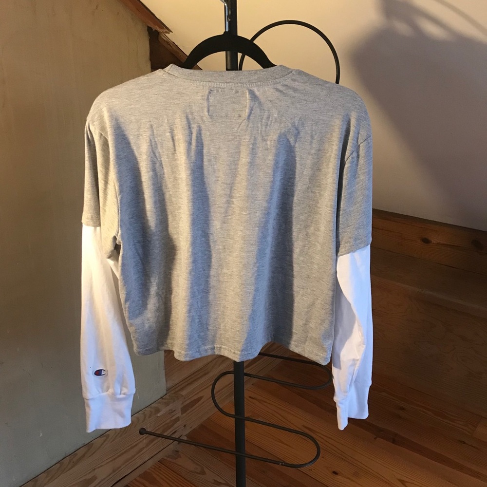 Champion Gray Long Sleeve T-Shirt, EUC, XL - Picture 2 of 14